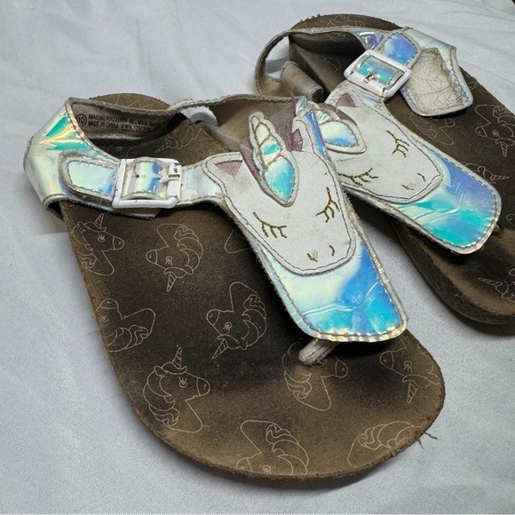 Seychelles Girls Unicorn Iridescent Velcro Ankle Strap Open Toe Sandals Size 10 - Picture 3 of 12